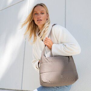 Puffer Style Square Tote Bag